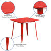 Commercial Grade 31.5" Square Red Metal Indoor-Outdoor Table ET-CT002-1-RED-GG