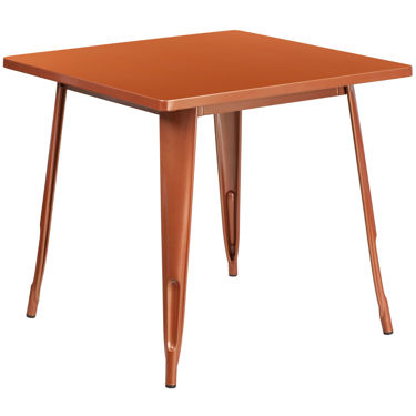 Commercial Grade 31.5" Square Copper Metal Indoor-Outdoor Table ET-CT002-1-POC-GG