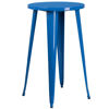 Commercial Grade 24" Round Blue Metal Indoor-Outdoor Bar Height Table CH-51080-40-BL-GG