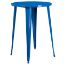 Commercial Grade 30" Round Blue Metal Indoor-Outdoor Bar Height Table CH-51090-40-BL-GG