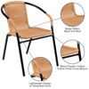 Lila 2 Pack Beige Rattan Indoor-Outdoor Restaurant Stack Chair 2-TLH-037-BGE-GG