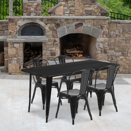 Picture for category Metal Indoor-Outdoor Table Sets: Rectangular
