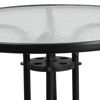 Bellamy 31.5'' Round Tempered Glass Metal Table TLH-070-2-GG