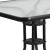 Barker 31.5'' Square Tempered Glass Metal Table TLH-073A-2-GG