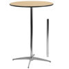 30'' Round Wood Cocktail Table with 30'' and 42'' Columns XA-30-COTA-GG