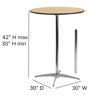 30'' Round Wood Cocktail Table with 30'' and 42'' Columns XA-30-COTA-GG