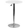 23.75'' Round Adjustable Height White Wood Table (Adjustable Range 26.25'' - 35.75'') CH-2-GG