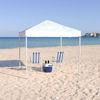 8'x8' White Outdoor Pop Up Event Slanted Leg Canopy Tent with Carry Bag JJ-GZ88-WH-GG