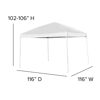 10'x10' Blue Outdoor Pop Up Event Slanted Leg Canopy Tent with Carry Bag JJ-GZ1010-BL-GG