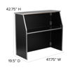 4' Black Laminate Foldable Bar - Portable Event Bar XA-BAR-48-BK-GG